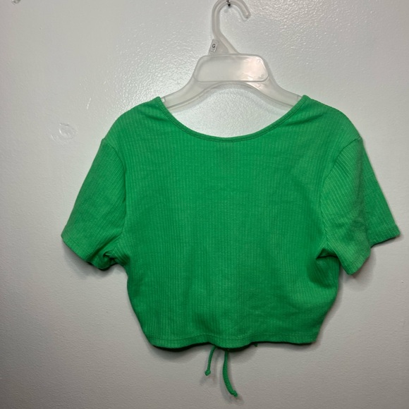 Women’s Vibrant-Green Cropped Top - Picture 2 of 2